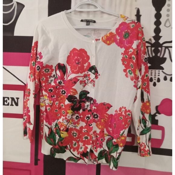 Gorgeous floral prints cardigan M - Picture 1 of 2